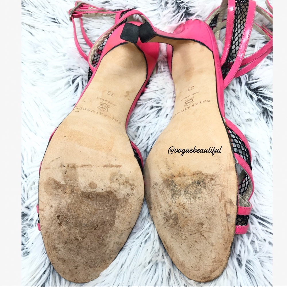 Brian Atwood Pink Mesh Heels - Picture 4 of 5